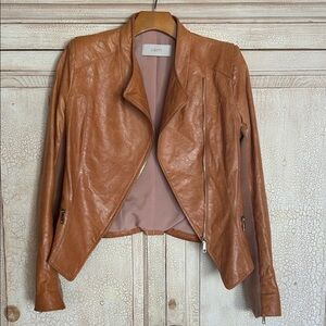 Jigott Genuine Sheepskin Leather Moto Jacket XS/S